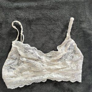 Cosabella Bralette White Lace Size Large